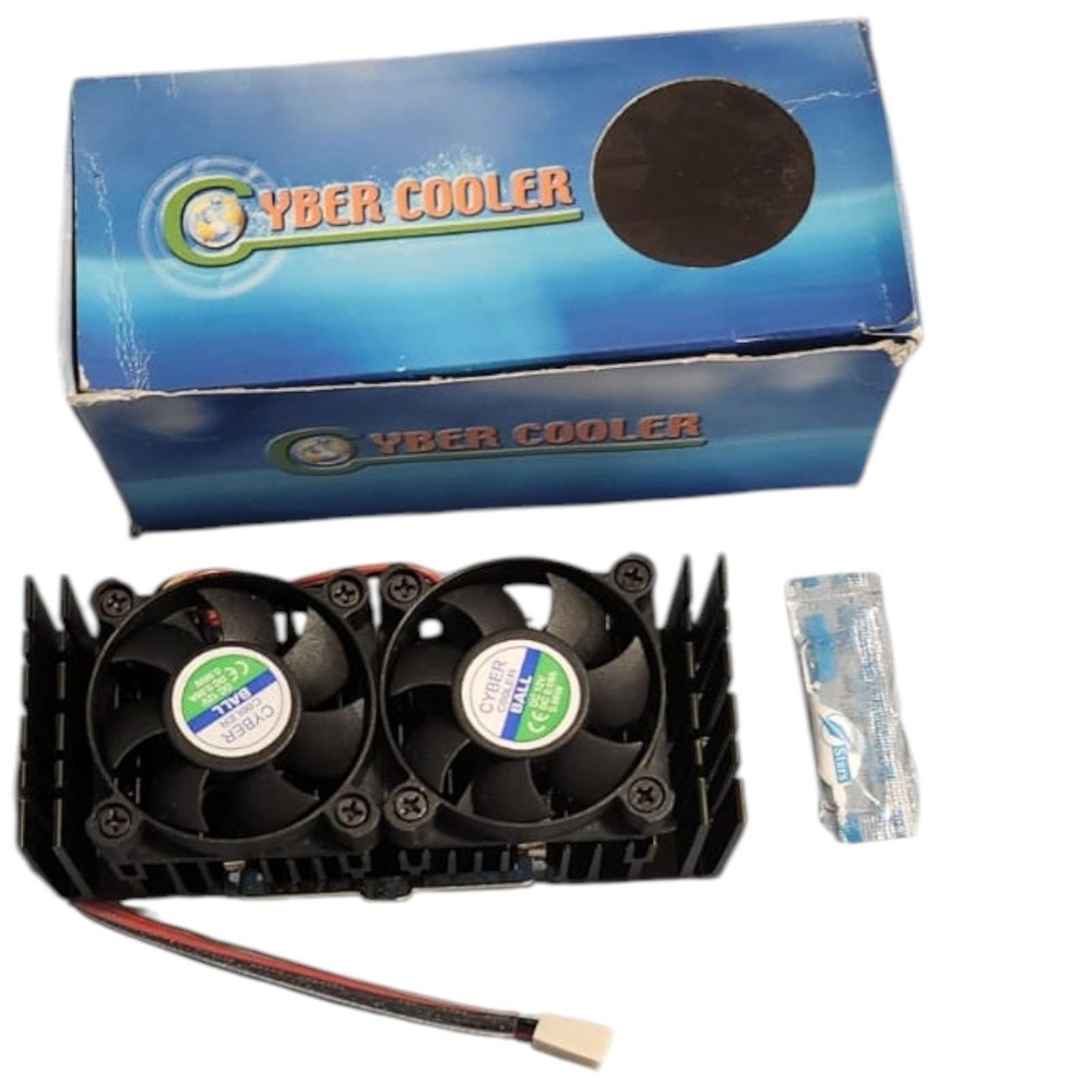 Cyber Cooler Slot 1 Pentium II PII AMD K7 Dual Fan Heatsink 3-Pin Connector